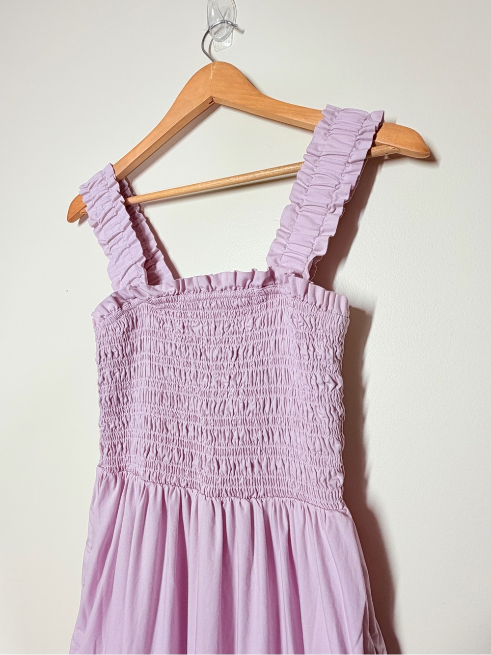 Abercrombie & Fitch Lavender Smocked Tiered Maxi Dress Cottagecore - Picture 2 of 6